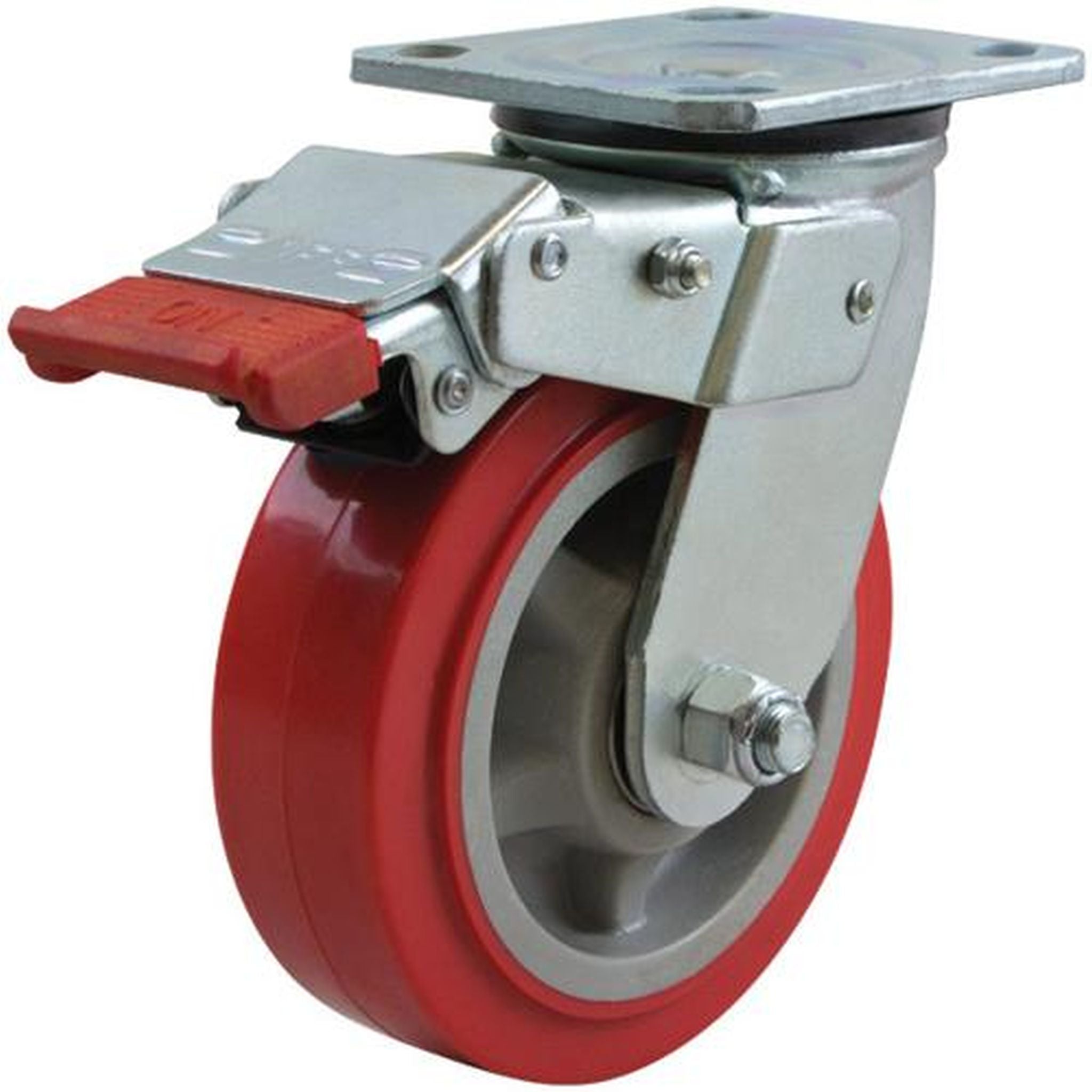WHEEL CASTOR POLY SWIVEL/BRAKE 400KG