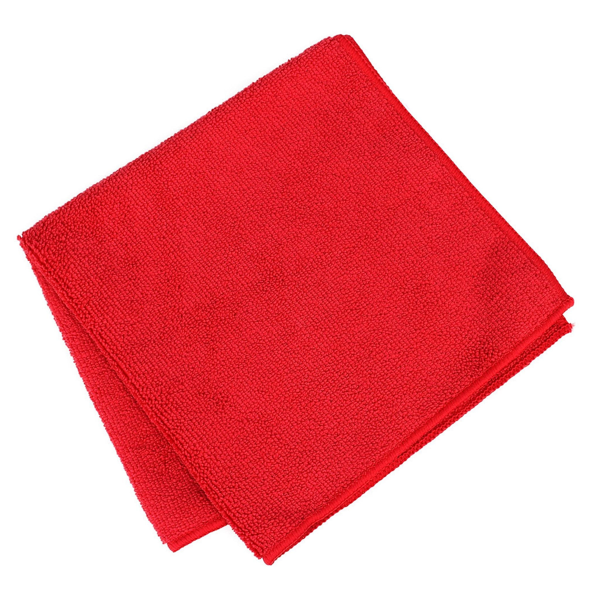 MICROFIBRE CLOTHS (50PK) RED 40X40