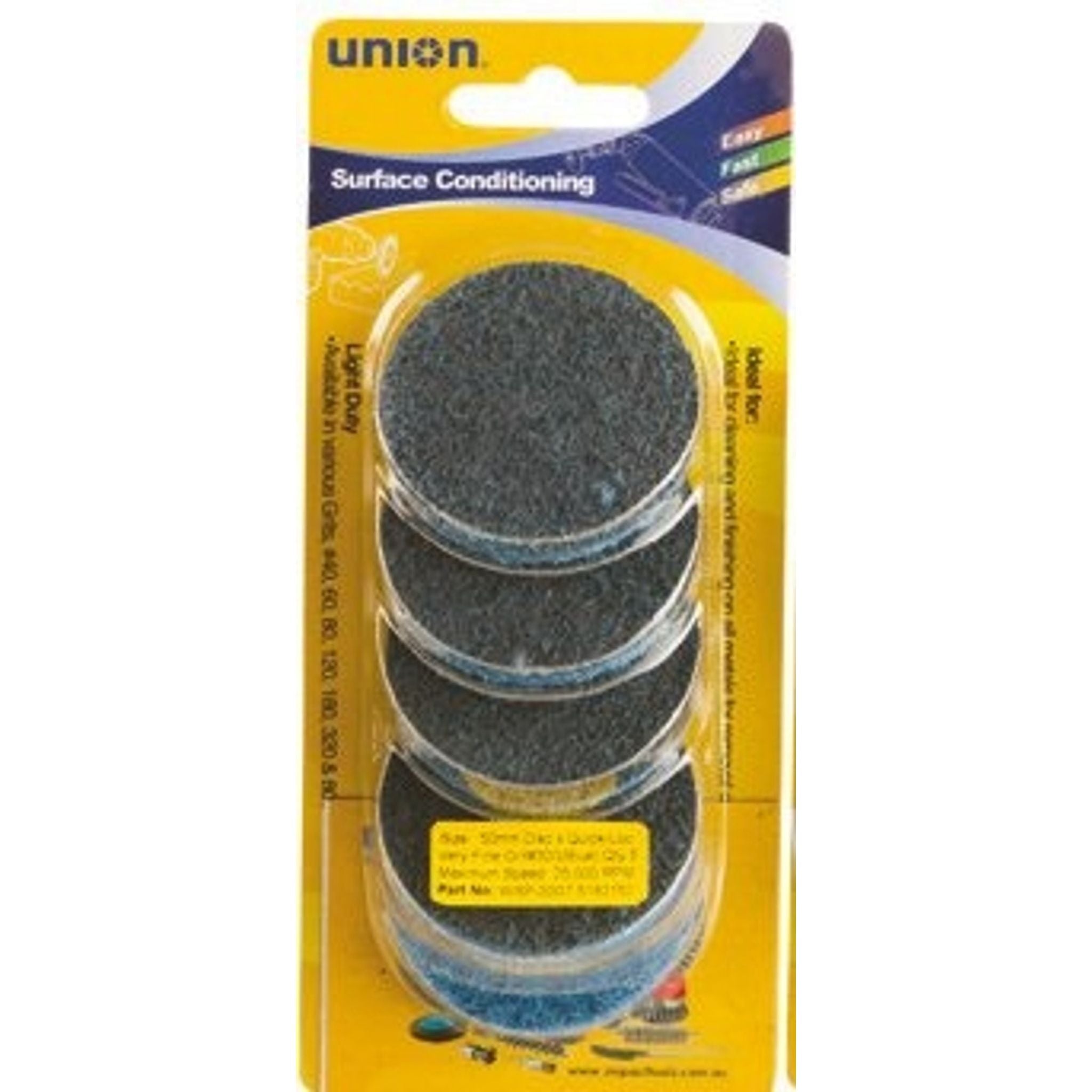 UNION DISC AB/FIBRE 5PK SC320G X 50MM Q/LOC D/B