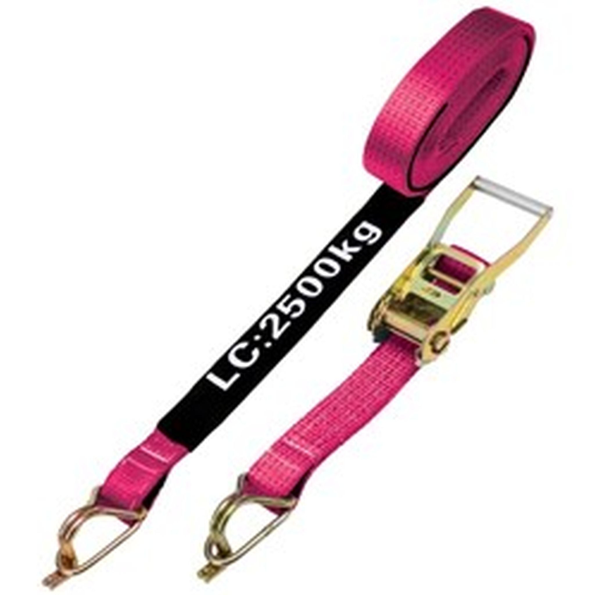 RATCHET TIE DOWN 50MM X 9M - 2.5T - PINK