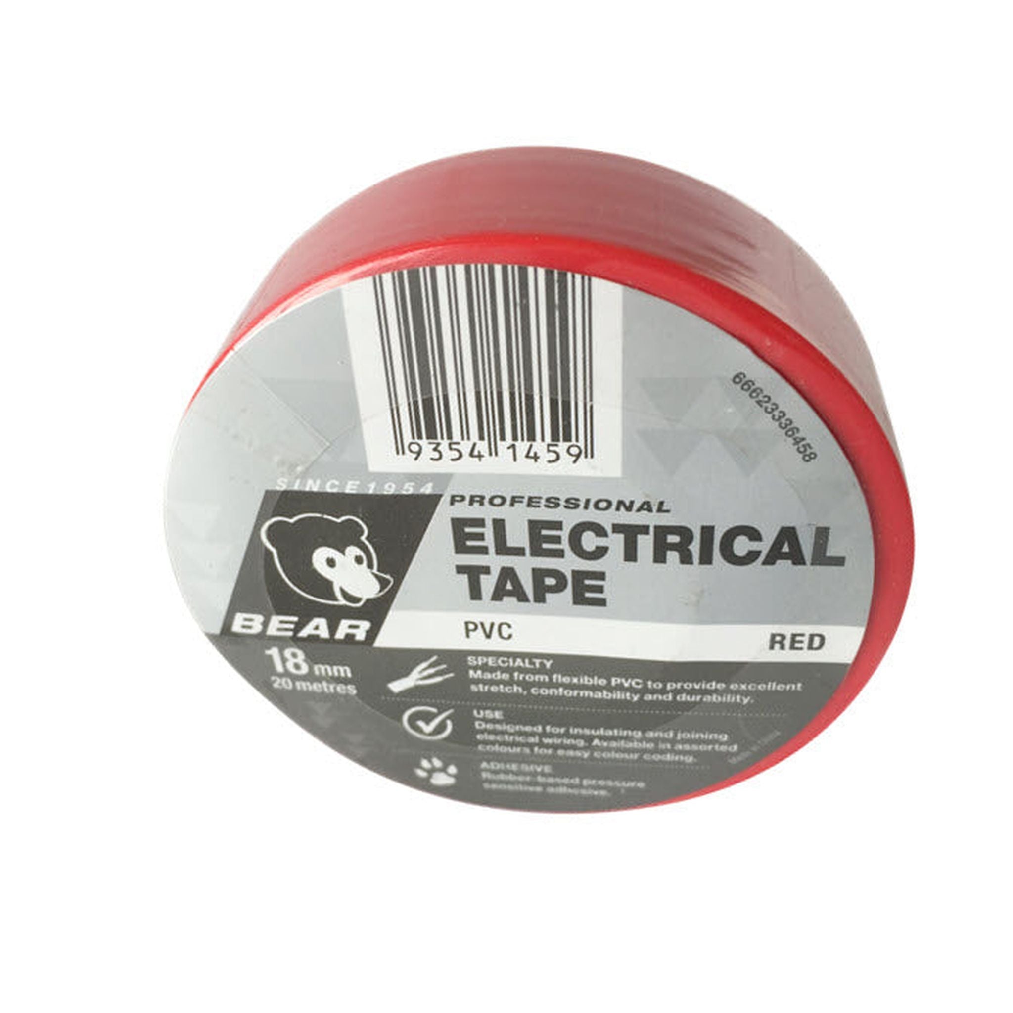TAPE ELECTRICAL RED 18mm X 20m