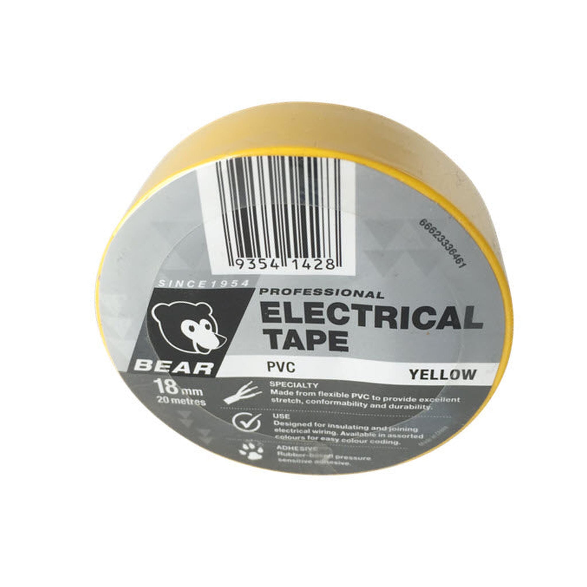 TAPE ELECTRICAL YEL 18mm X 20m