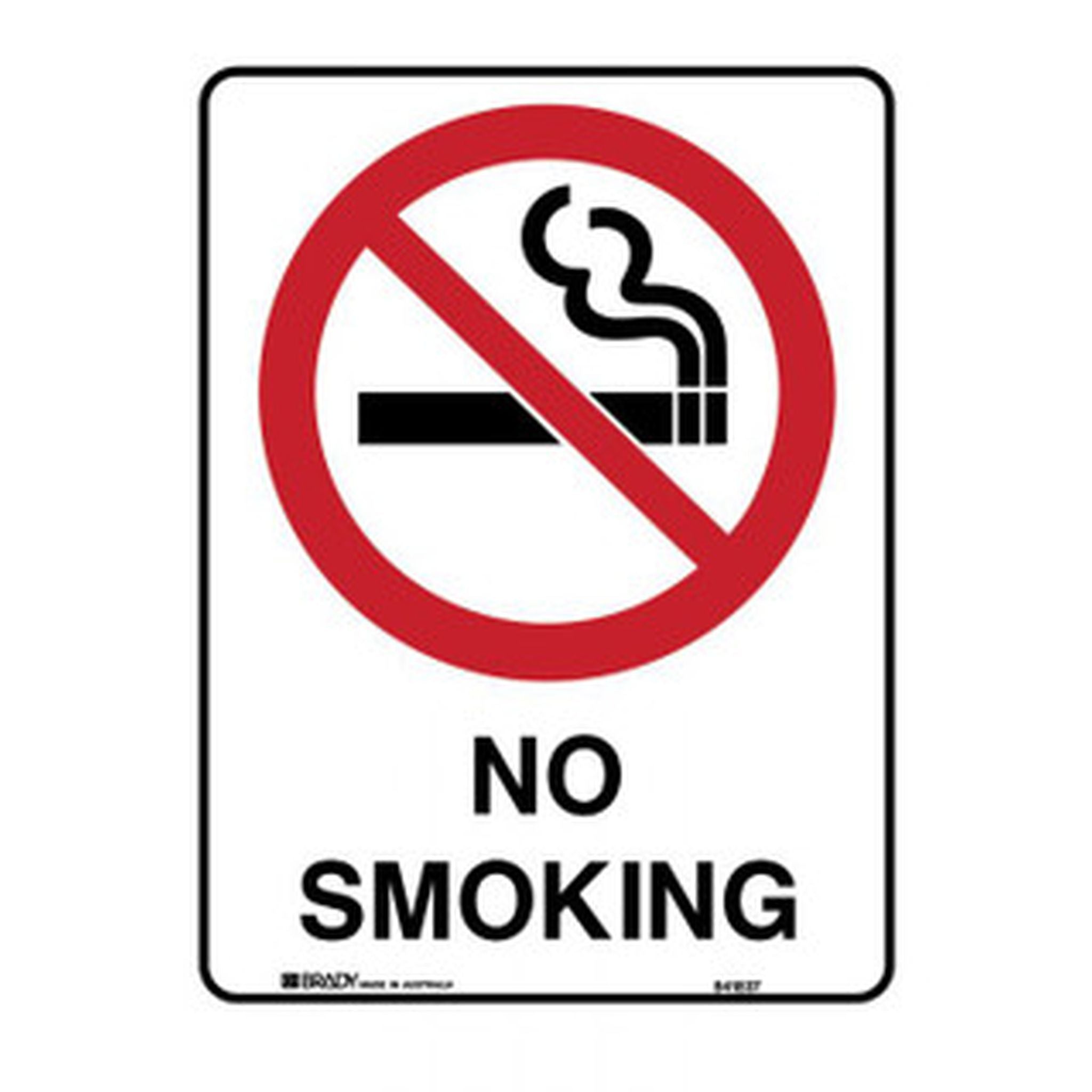 SIGN - NO SMOKING 600 x 450 MTL