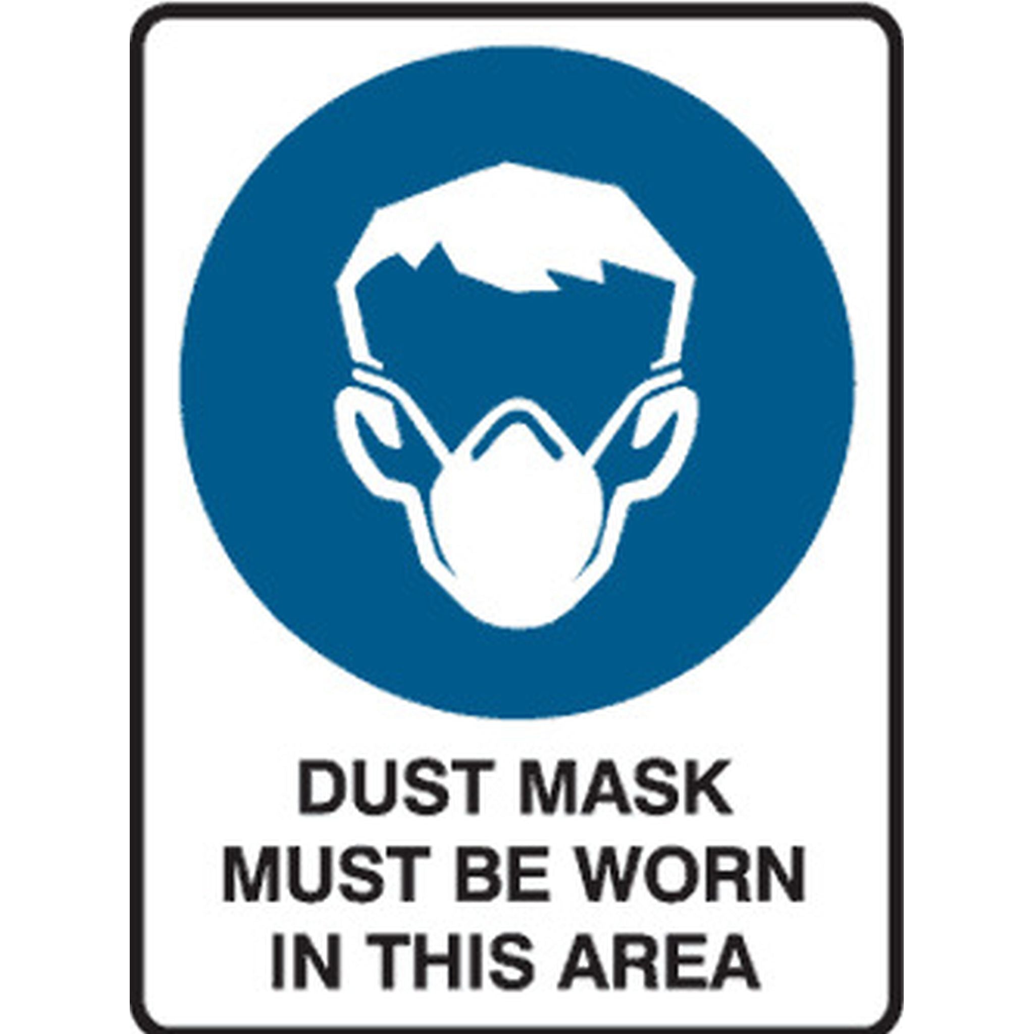 SIGN DUST MASK MUST BE WORN 600 X 450 POLY