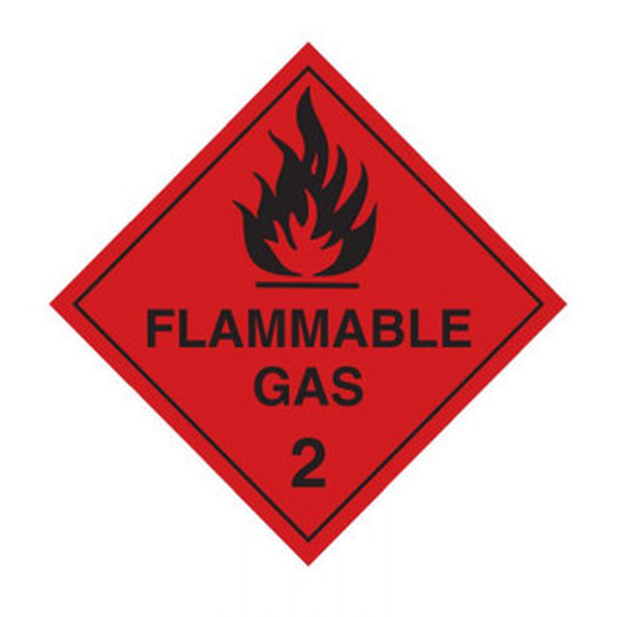 SIGN FLAMMABLE GAS 2 270 SQ MTL