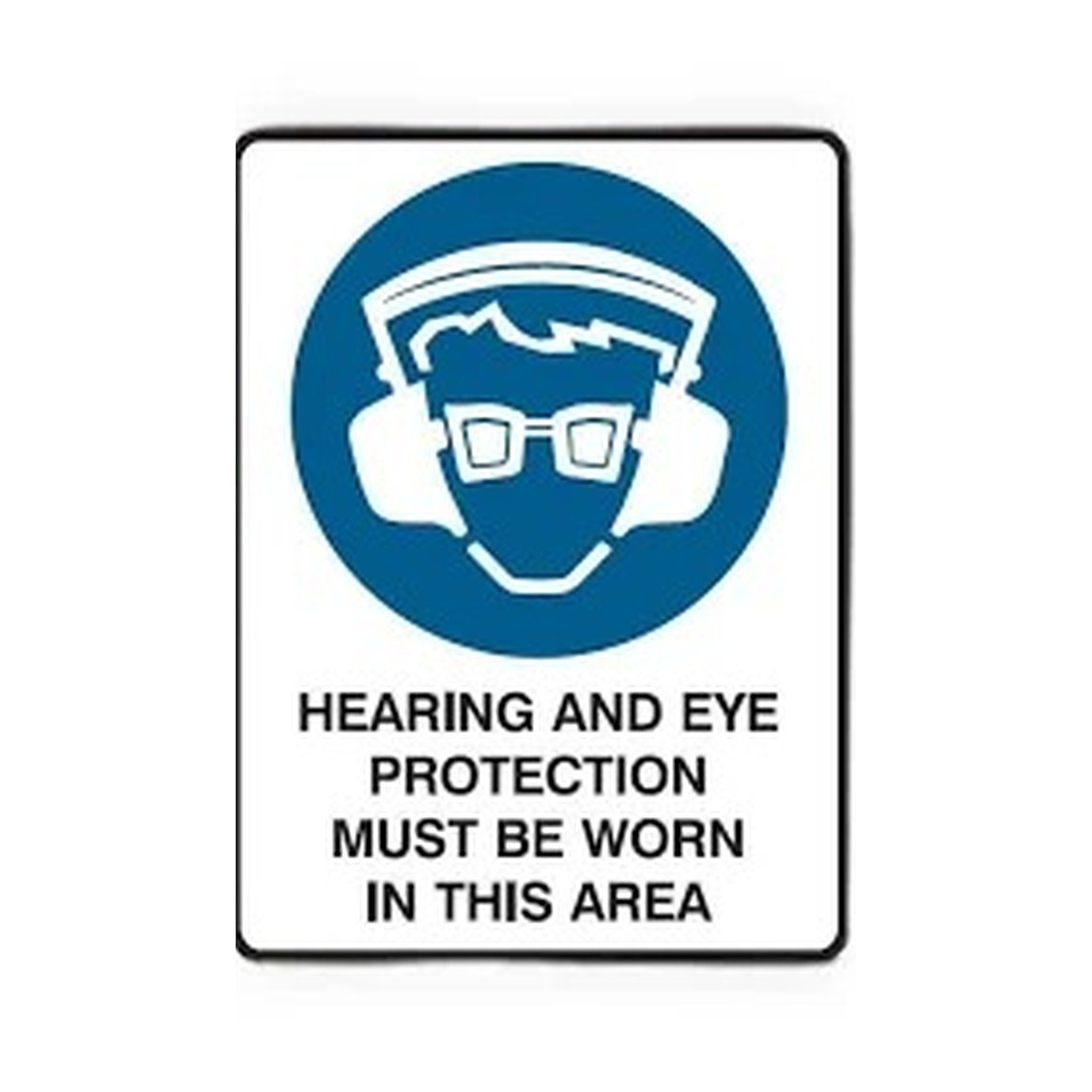 SIGN HEARING & EYE PROTECT 600 X 450 MTL