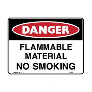 SIGN FLAMM MAT NO SMK 300 X 225 MTL