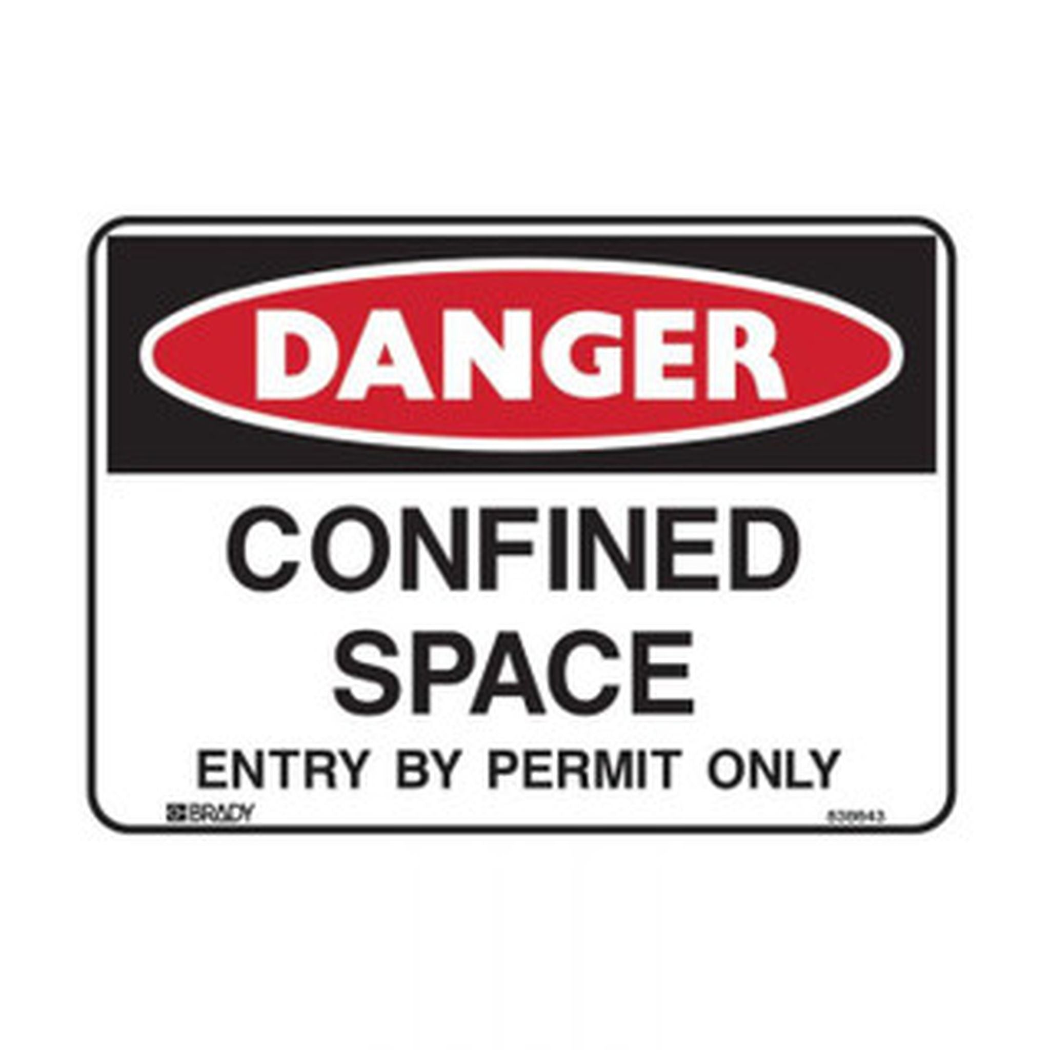 SIGN CONFINED SPACE 225X300 POLY