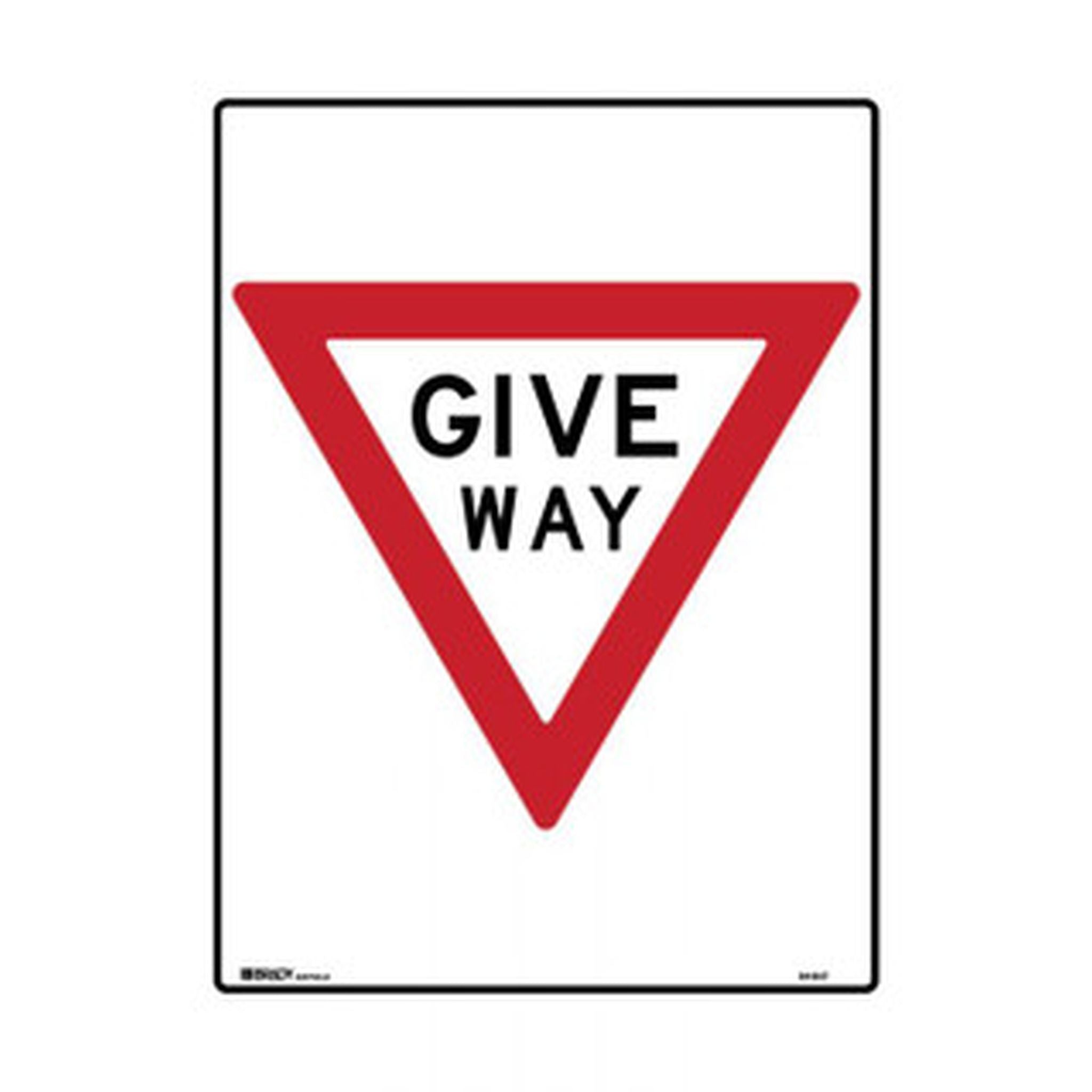 SIGN GIVE WAY NON REF 600 X 450 MTL