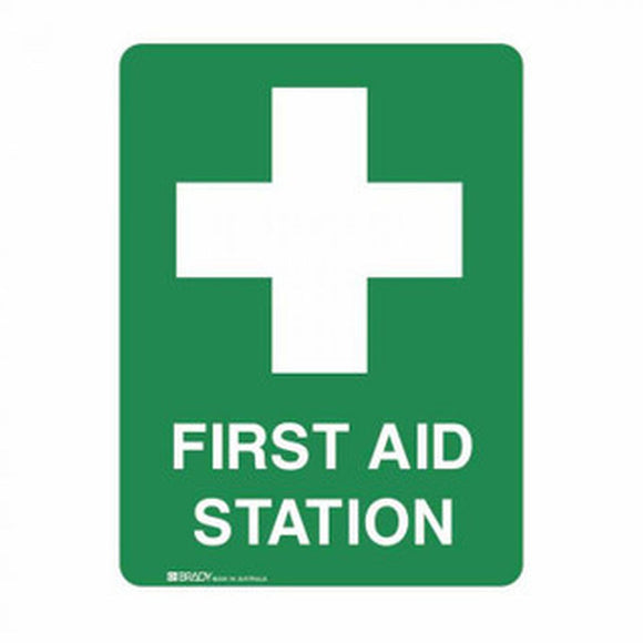 SIGN FIRST AID STATION 250 x 180mm VINYL