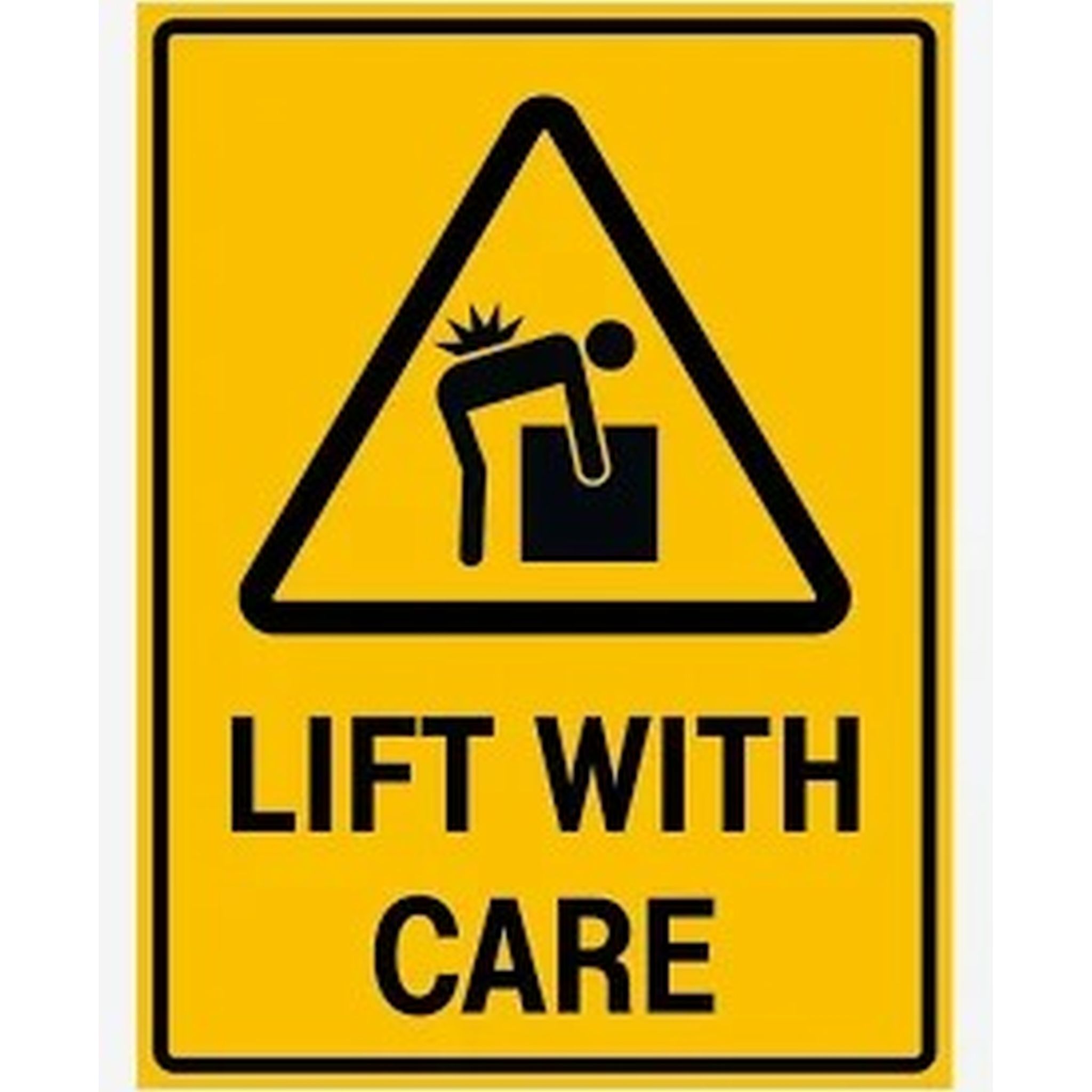 SIGN LIFT WITH CARE MTL 450 X 300MM