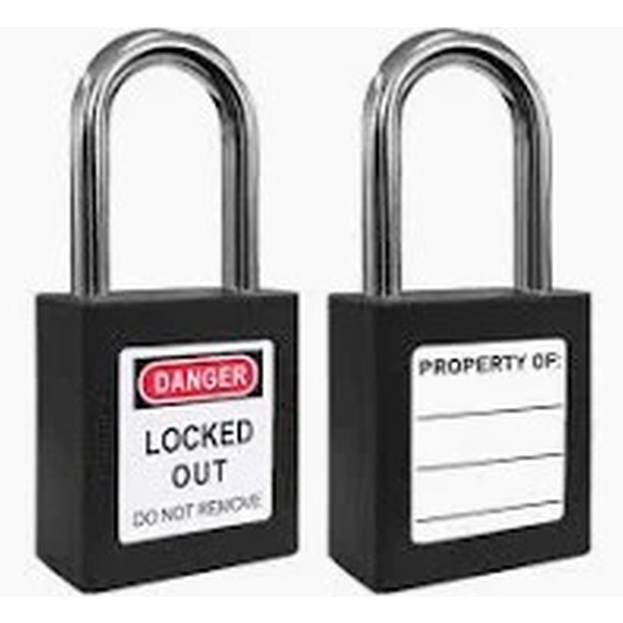 PADLOCK SAFETY 38MM x 44MM x 18MM BLACK
