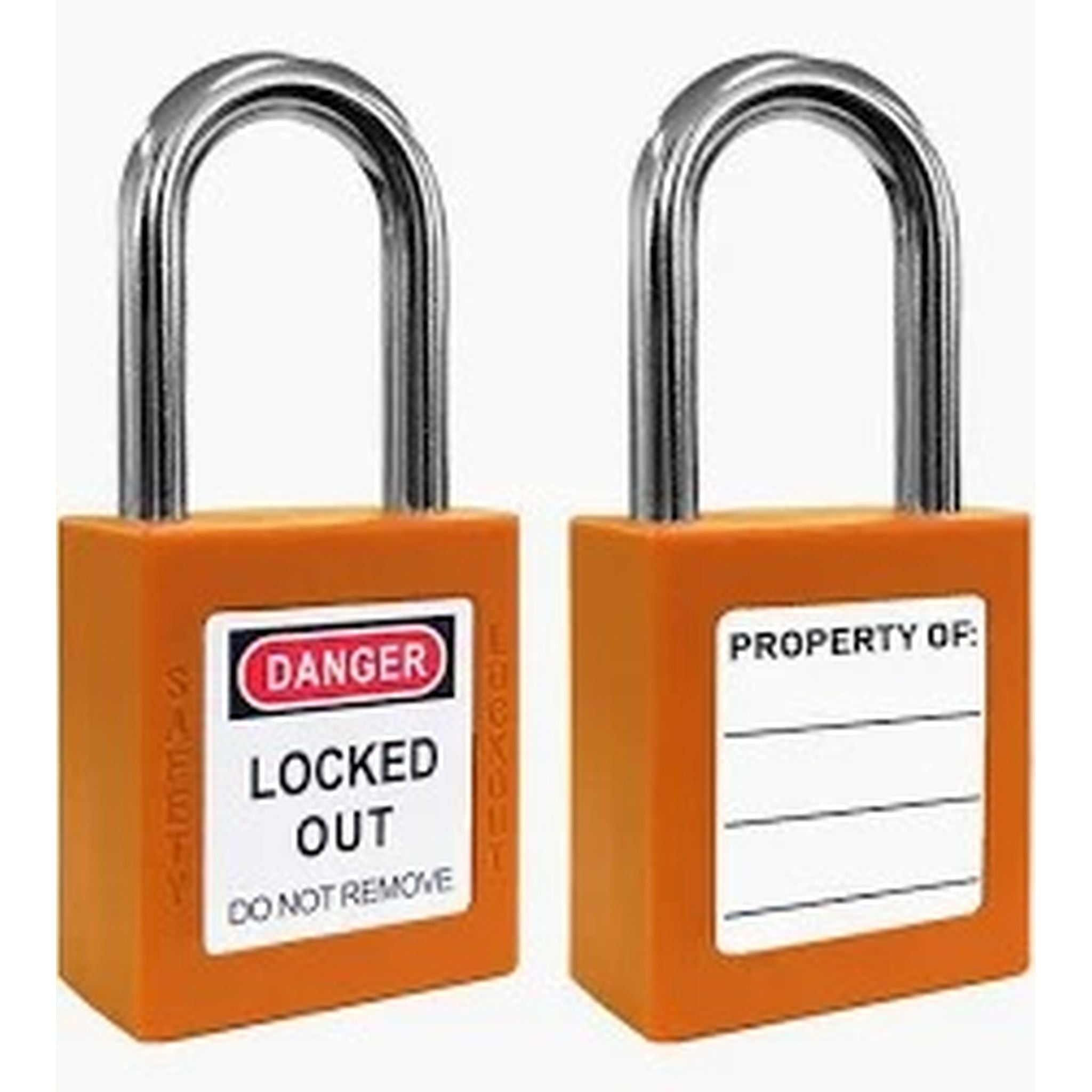 PADLOCK SAFETY 38MM x 44MM x 18MM ORANGE