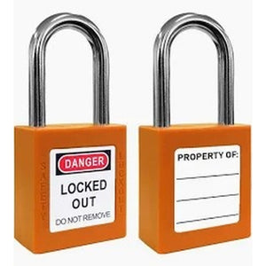 PADLOCK SAFETY 38MM x 44MM x 18MM ORANGE
