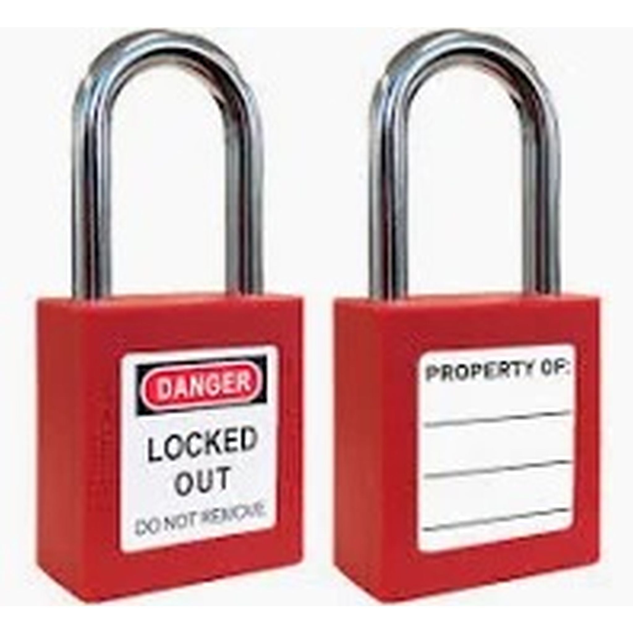 PADLOCK SAFETY 38MM x 44MM x 18MM RED