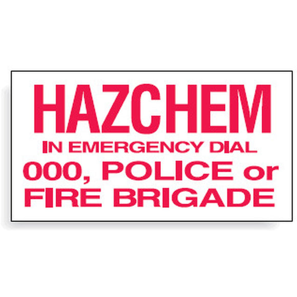 HAZCHEM COMPOSTIE WARNING SIGN 300X600