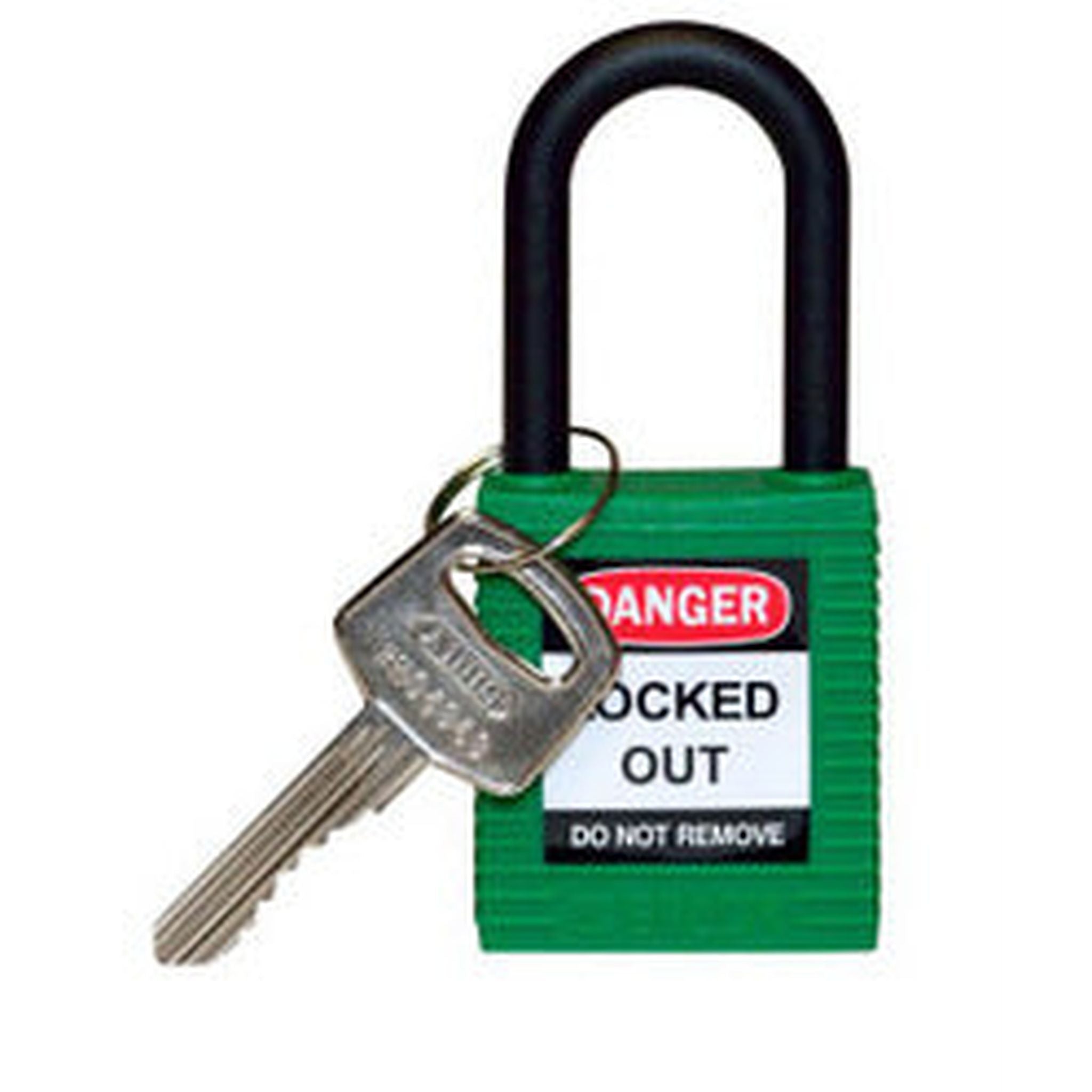 PADLOCK SAFETY 38MM x 44MM x 18MM NYLON GREEN