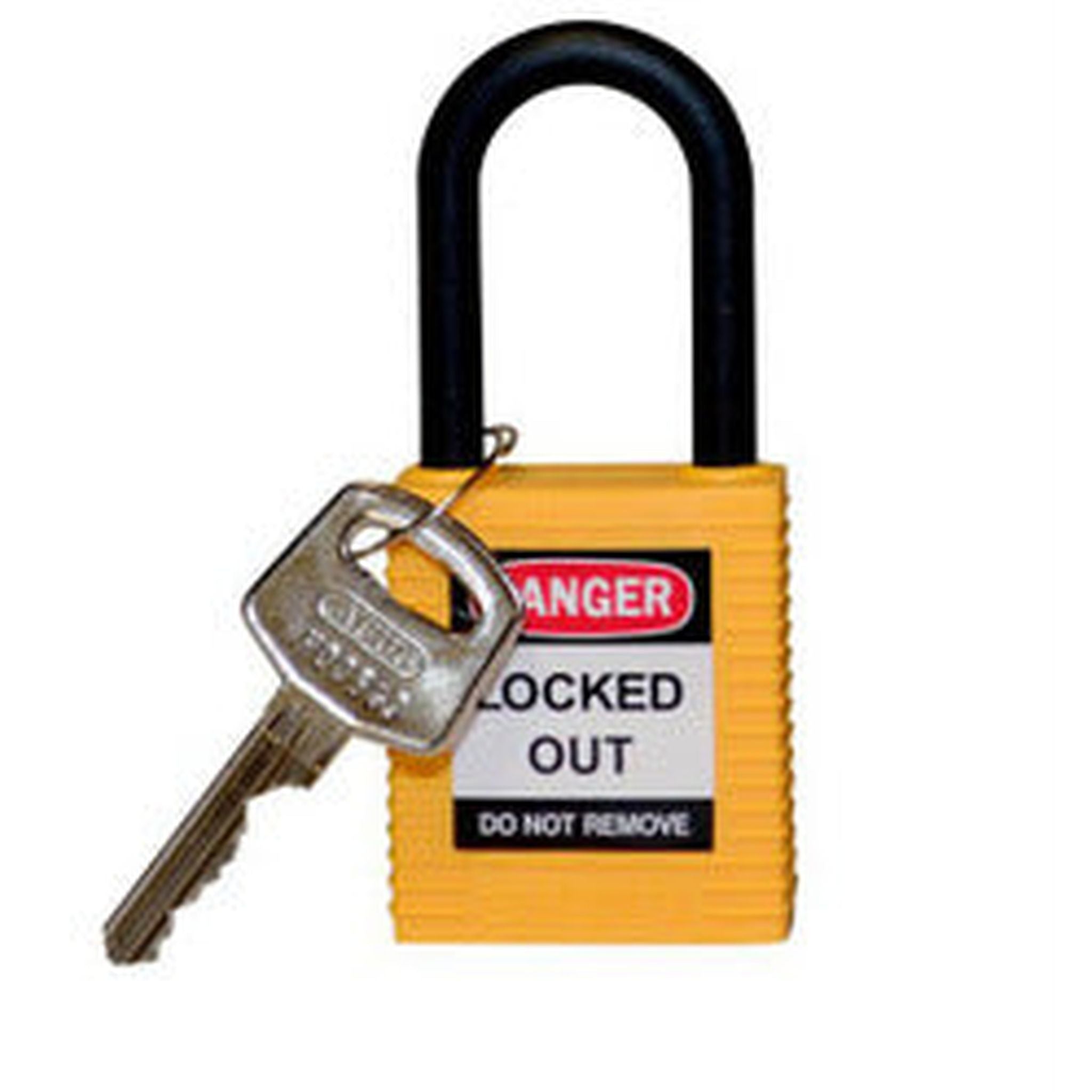 PADLOCK SAFETY 38MM x 44MM x 18MM NYLON YELLOW