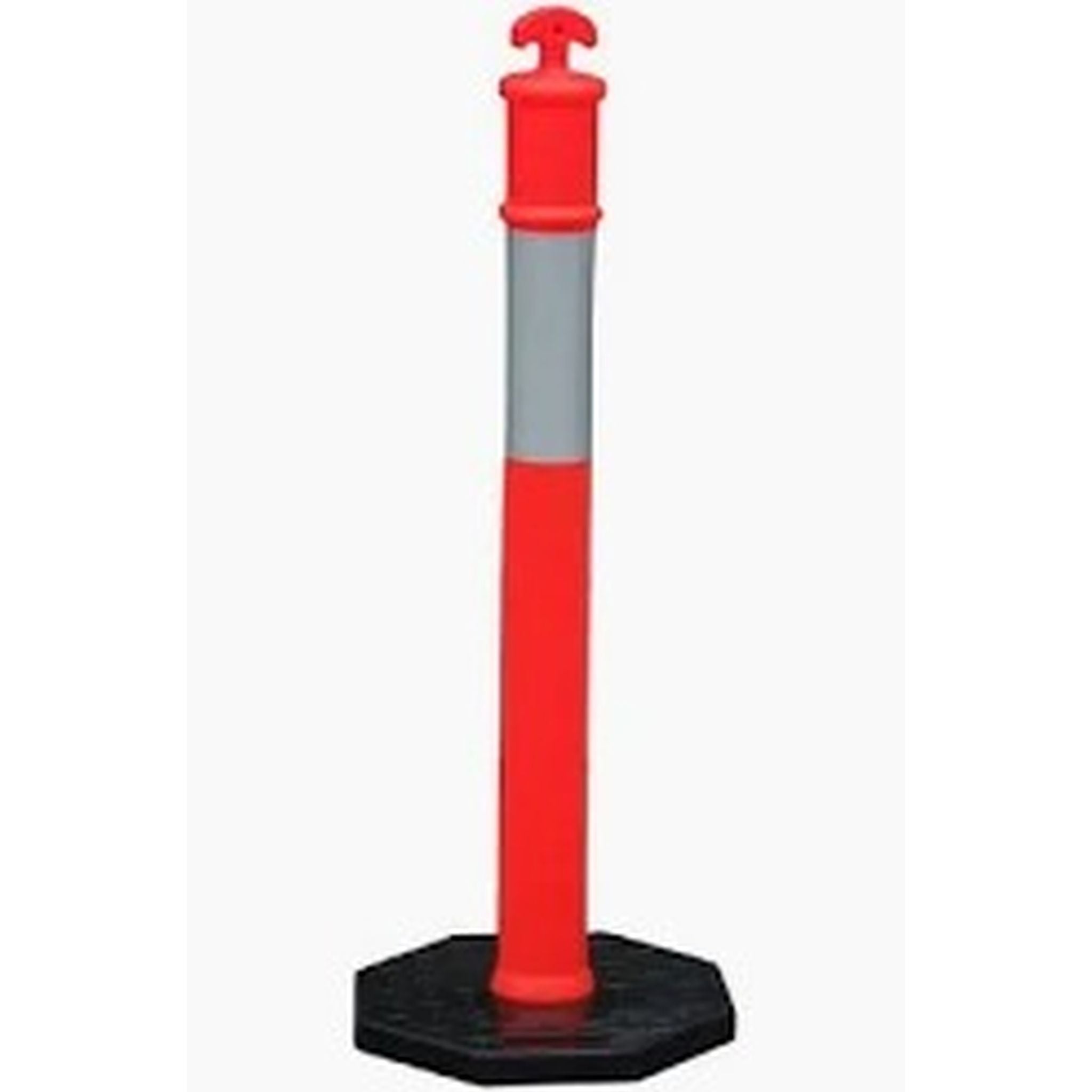 BOLLARD HI-VIS ORANGE C/W BASE