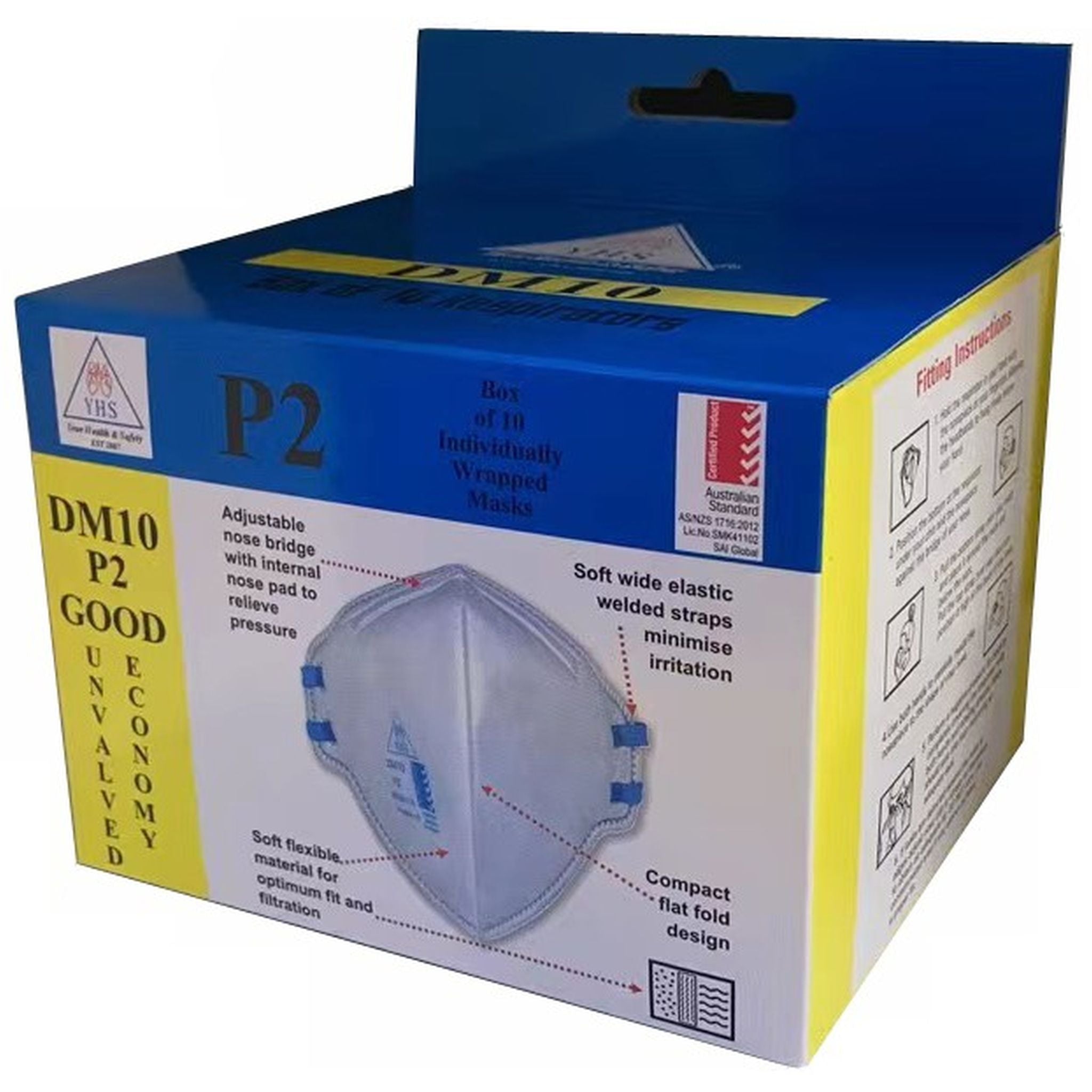 DUST MASK VERTICAL FOLD P2 (BOX 10)