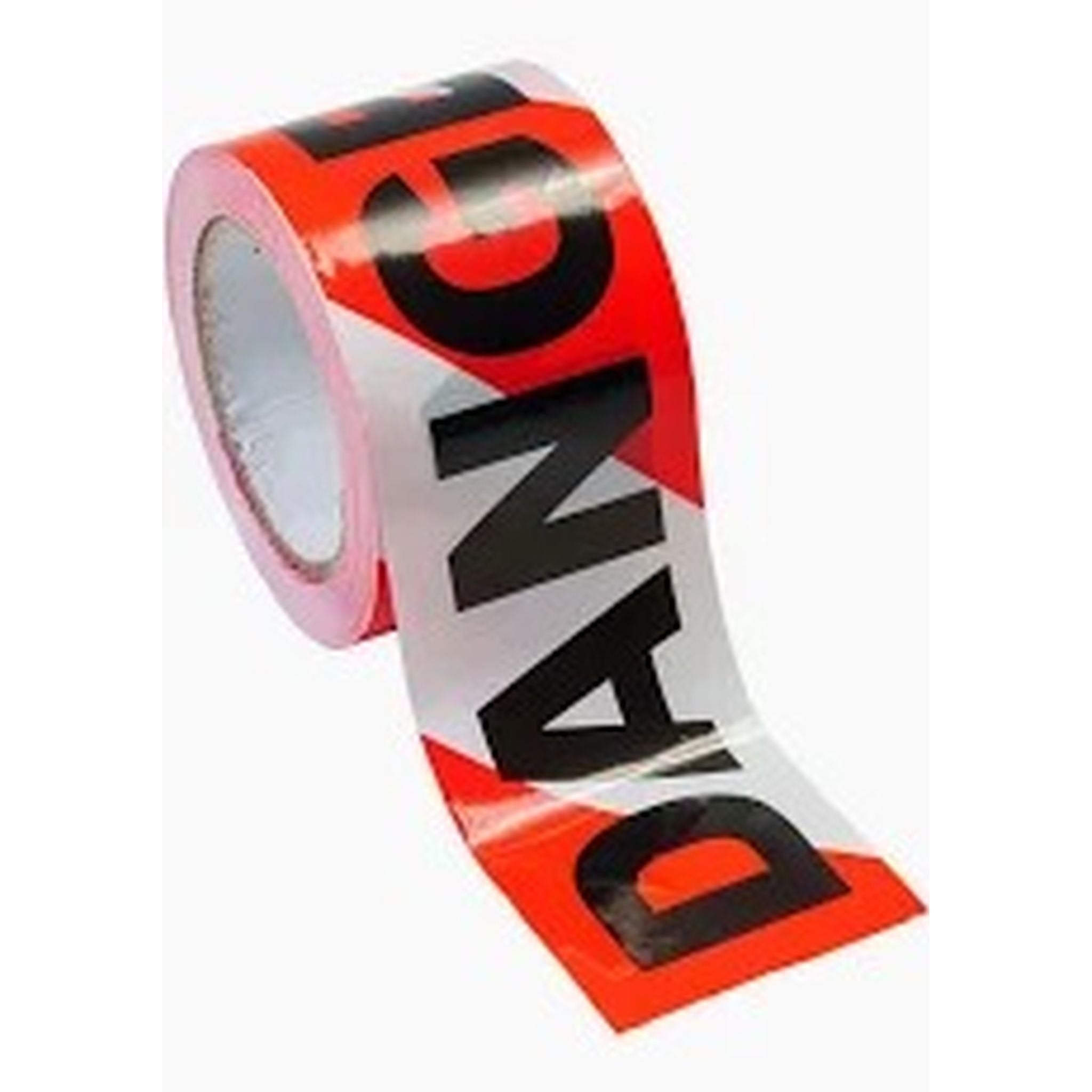 TAPE BARRICADE 75mm X 100m RED/WHITE DANGER