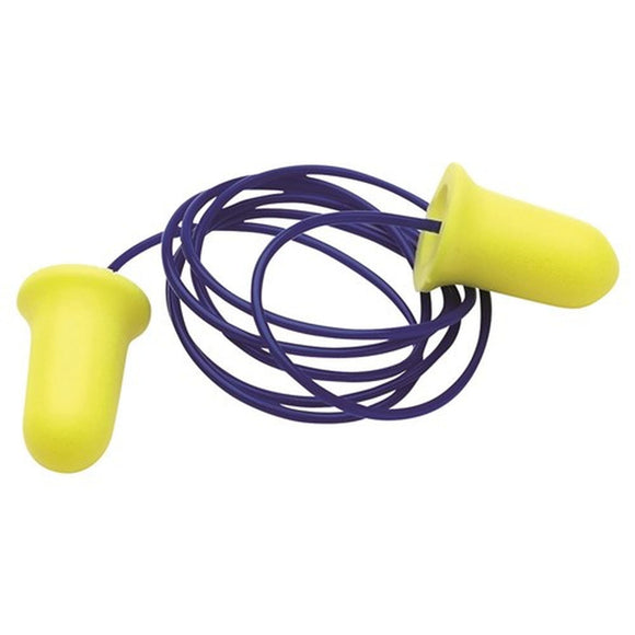 EARPLUG DISPOSABLE CORDED BOX 100