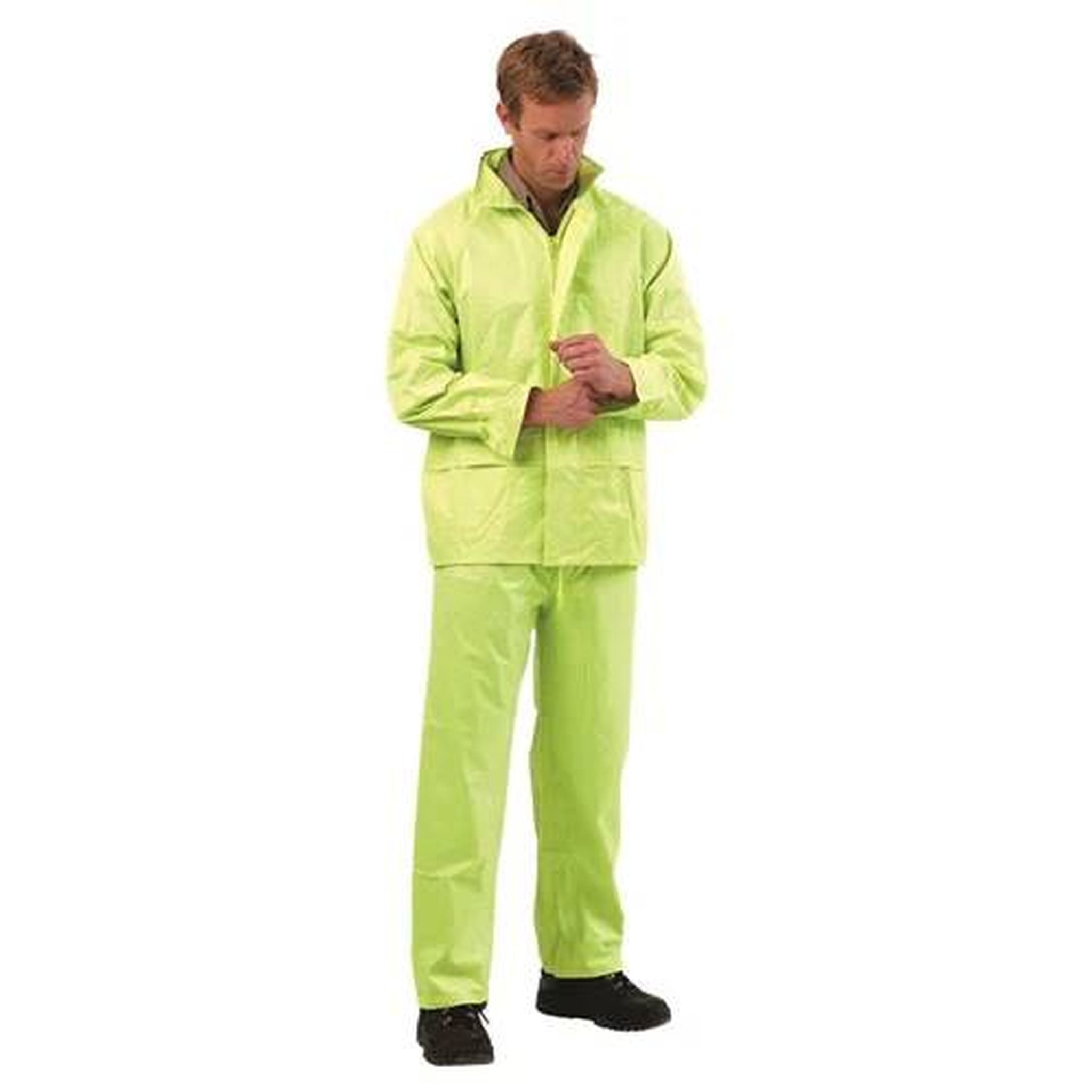 RAIN COAT AND PANTS HI-VIS SMALL