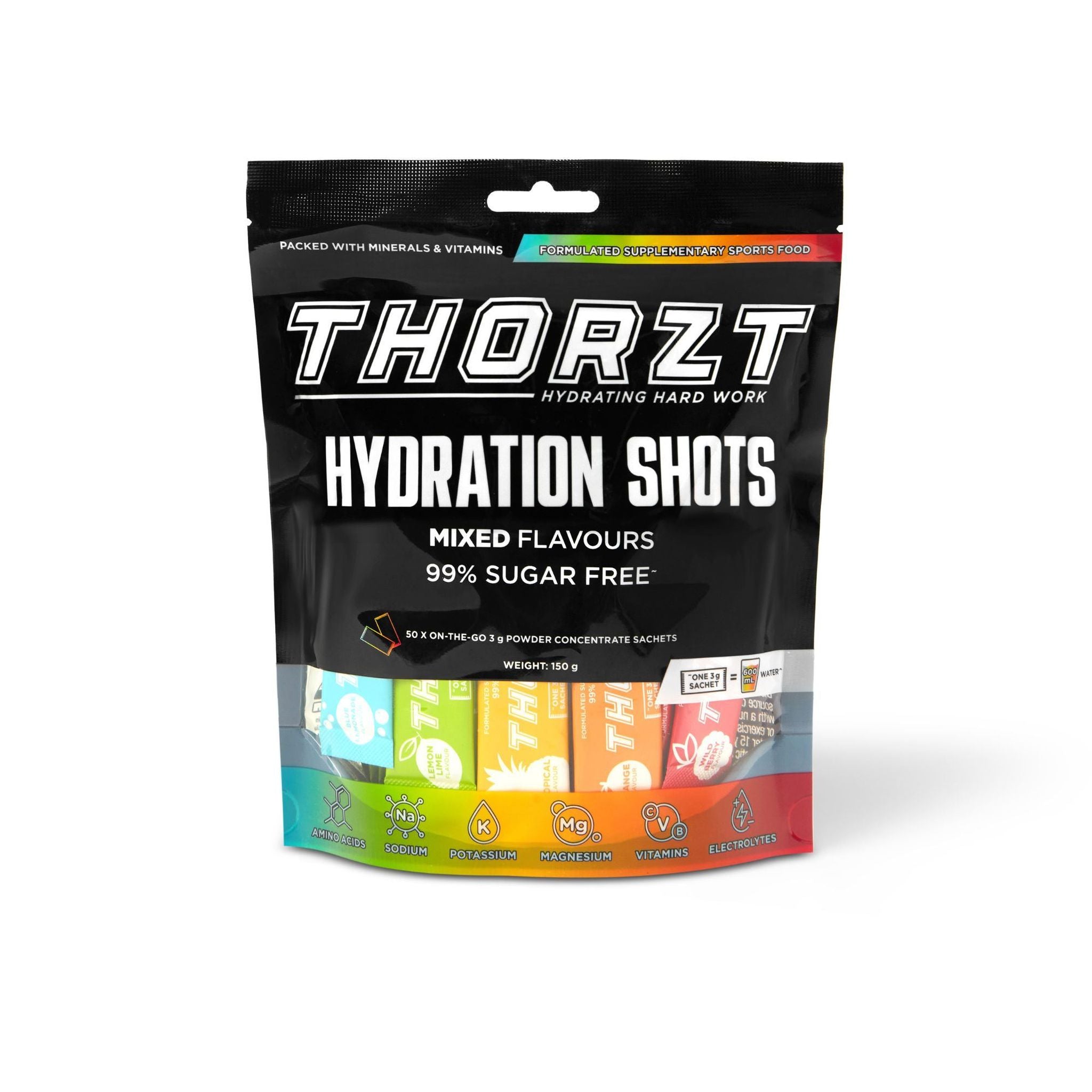 THORZT SOLO SHOT 3GR SUGAR FREE 5 FRUITS (PKT 50)