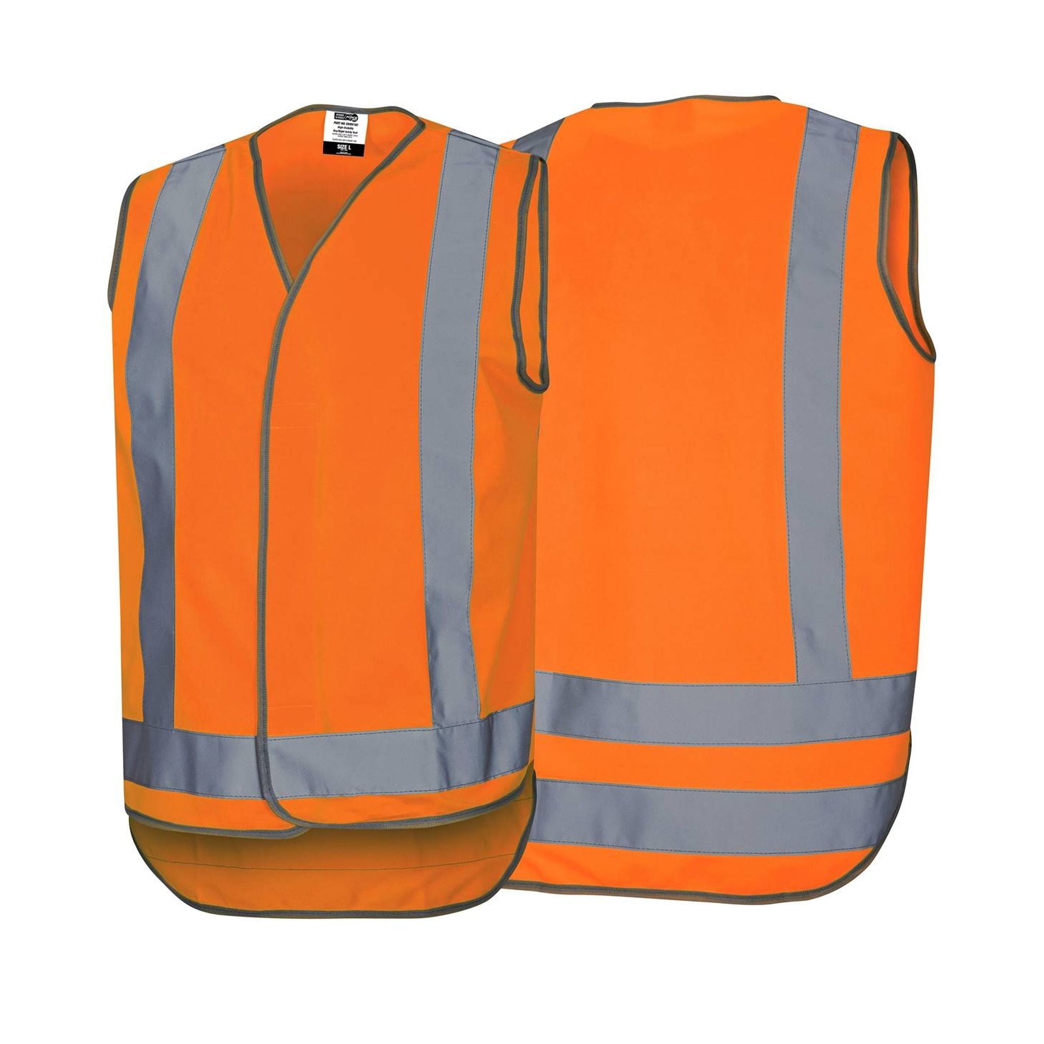 VEST HI VIS REFLECTIVE ORANGE SMALL