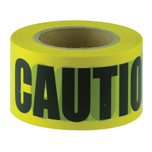 WARNING TAPE (CAUTION) YELL/BLK 75MMX 16.4M