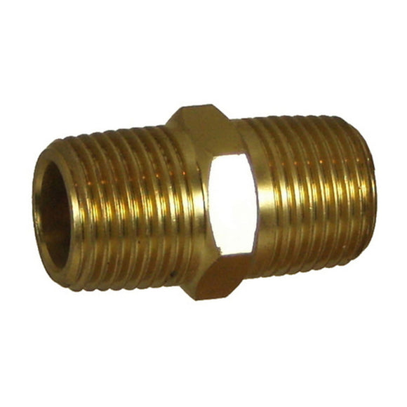 BRASS FITTING HEX NIPPLE 1/4'BSP