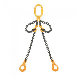 SLING CHAIN 8MM x 4M 2 LEG C/W SHORT & SAFETY HOOKS (MH-950824)