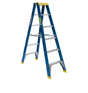 LADDER INDUSTRIAL 150KG 2.1m DOUBLE SIDED F/GLASS (M-FS10486)
