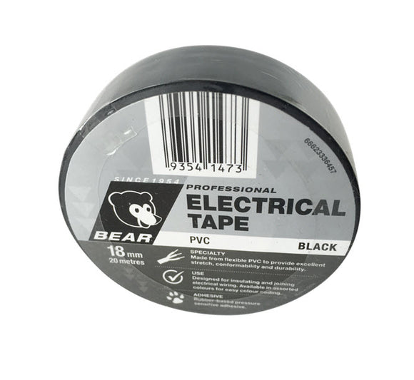 TAPE ELECTRICAL BLK 18mm X 20m (P-66623336457)