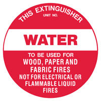 SIGN - EXTINGUISHER WATER 200mm DIA (SAF-832898)