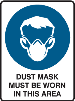 SIGN DUST MASK MUST BE WORN 600 X 450 POLY (SAF-835032)